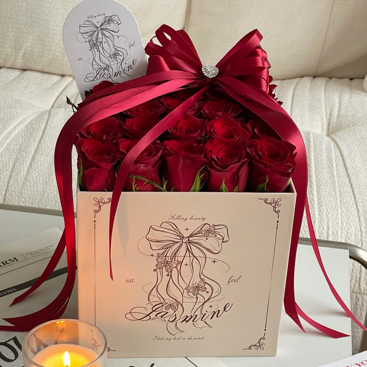 Eternal Red – Luxury Flower Box