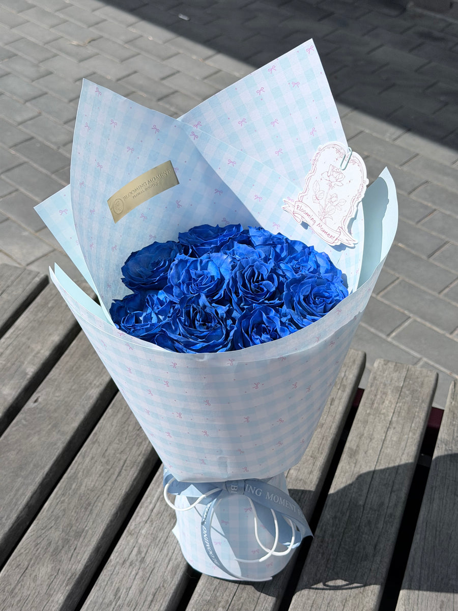 Blue Ocean Roses Bouquet