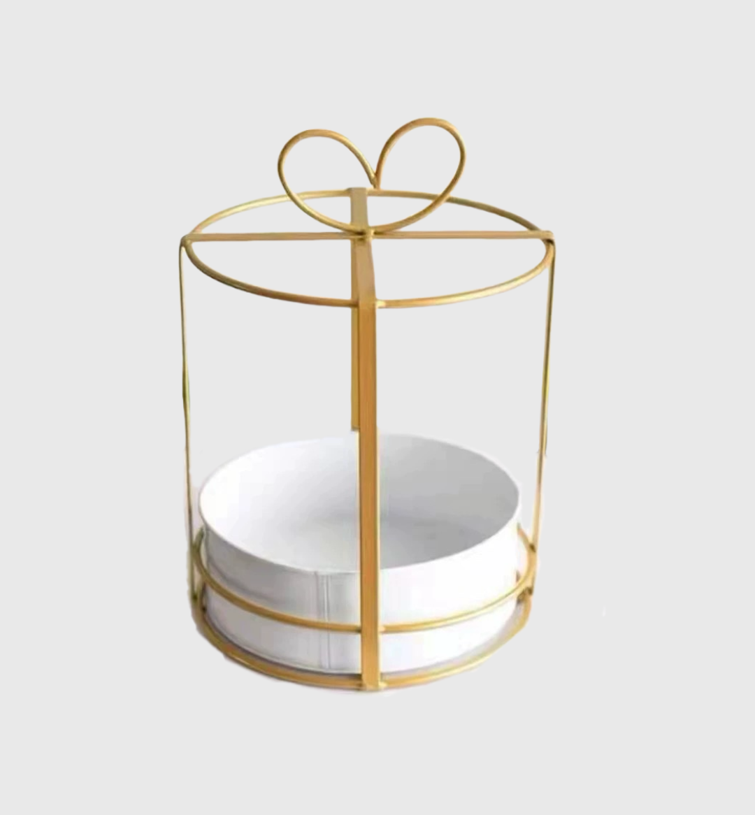 Gold Gift Box Afternoon Tea Tray Round