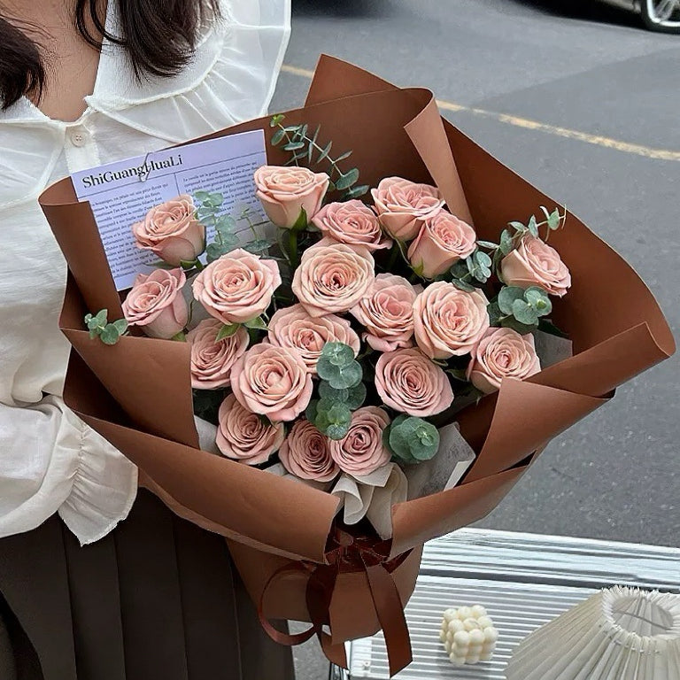 Cappuccino Blush Rose Bouquet