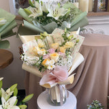 Lemon Croissant-Mixed Flowers Bouquet