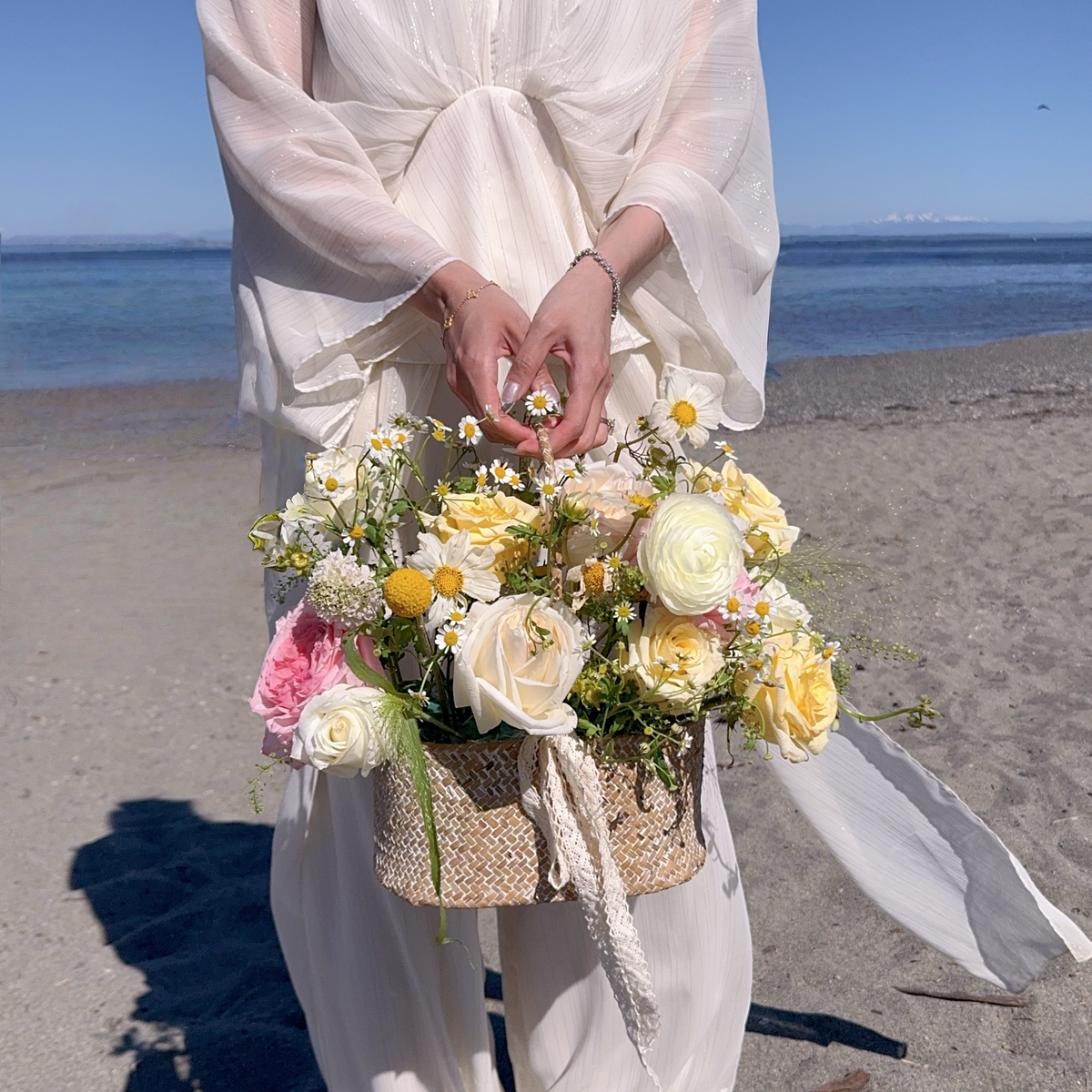 Lemon Breeze Flower Basket