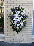 Purple and White Sympathy Standing 1