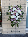 Purple and White Sympathy Standing 2