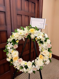 Ivory & Soft Yellow Sympathy Wreath