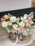 Soft Blush Flower Basket