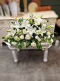 Classic White Casket Spray