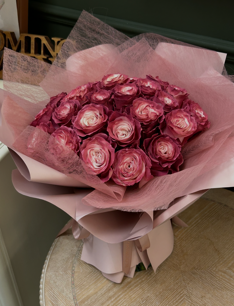 Lush Pink Rose Bouquet