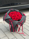 Red Rose Puff Bouquet