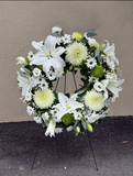 White Sympathy Mini Wreath