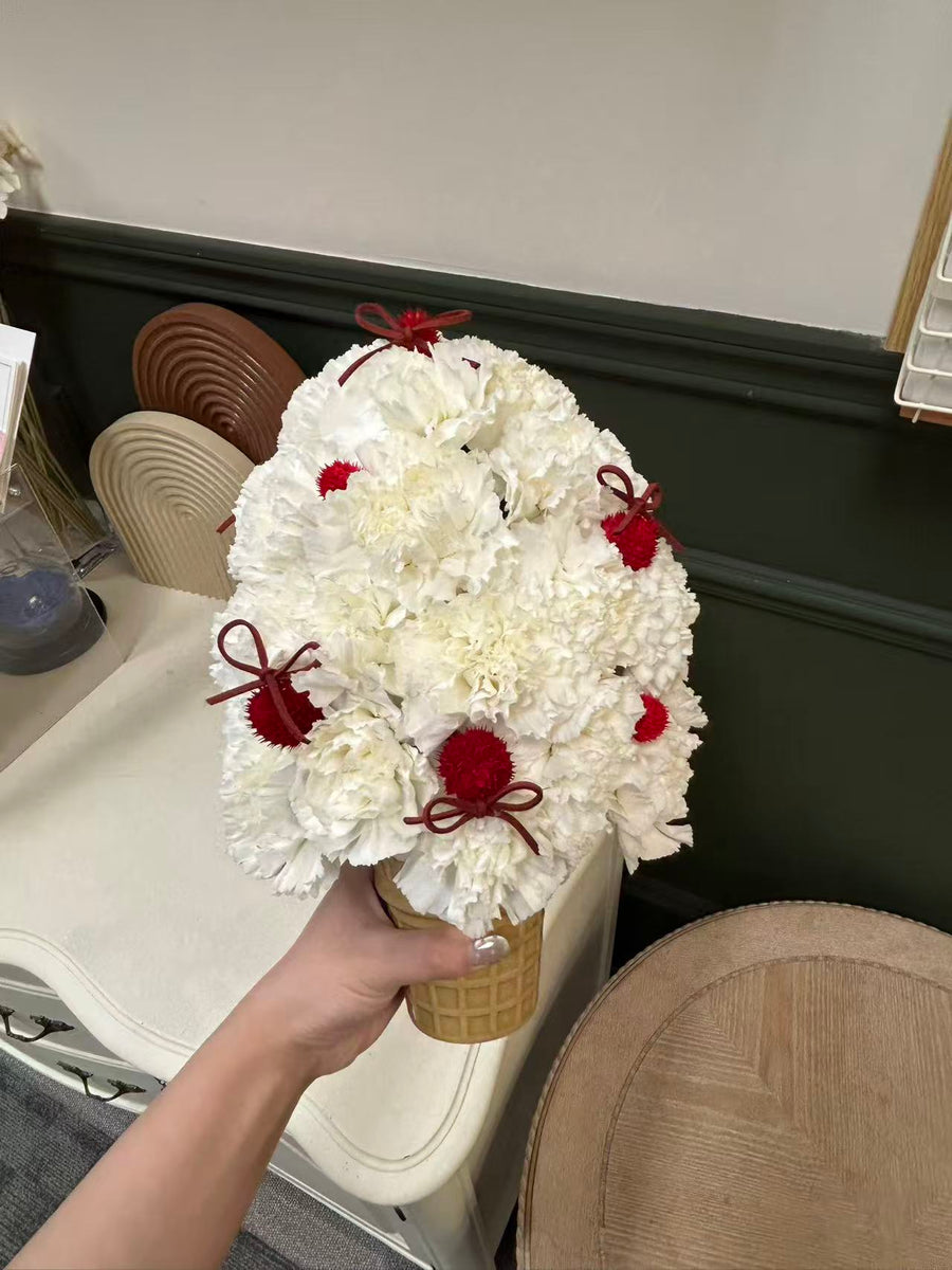 Sweet Carnation Ice Cream Cone