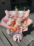 Peach & Lavender Garden Bouquet