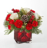 Festive Red & White Christmas Arrangement