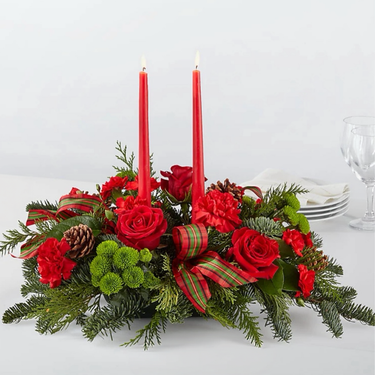 Candlelight Christmas Centerpiece