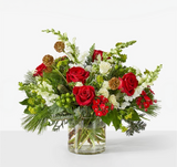 Festive Red & White Garden Arrangement