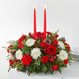 Christmas Candlelight & Blooms Centerpiece
