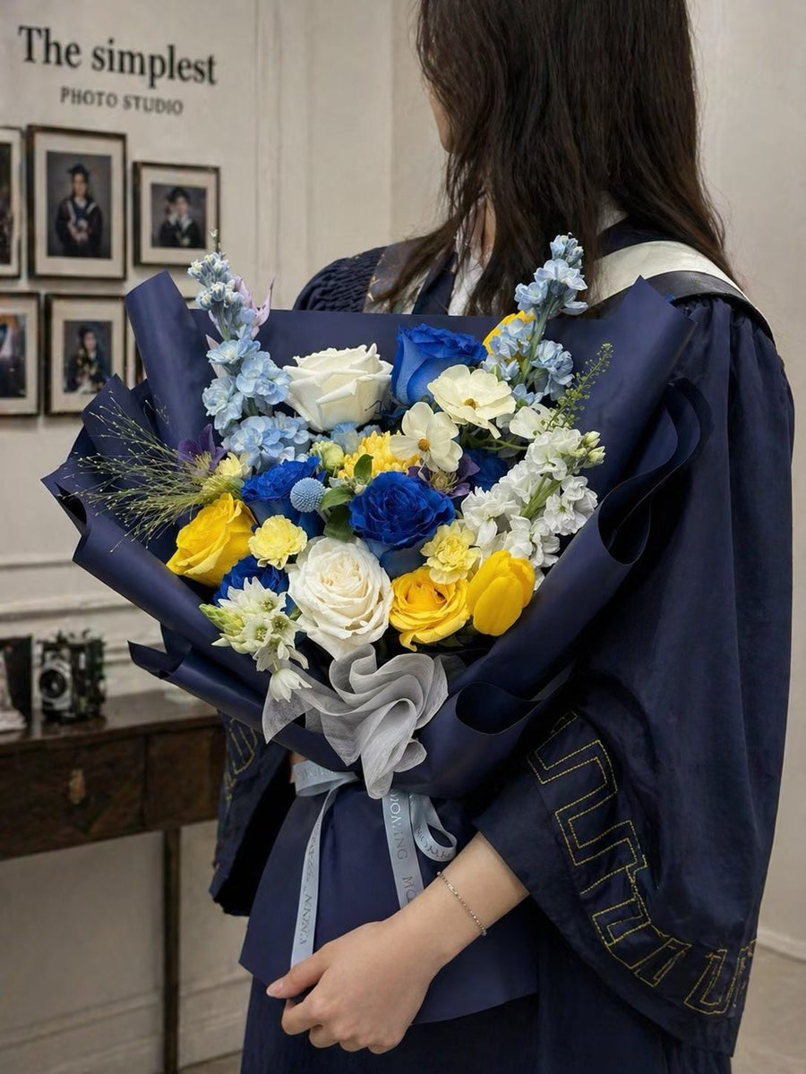 Graduation In Blue Tones
