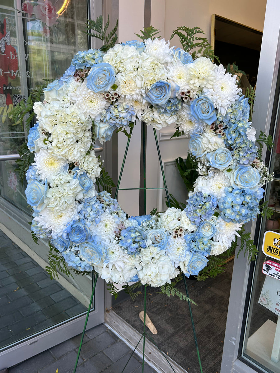Forever Remembered in Blue | Blue & White Sympathy Funeral