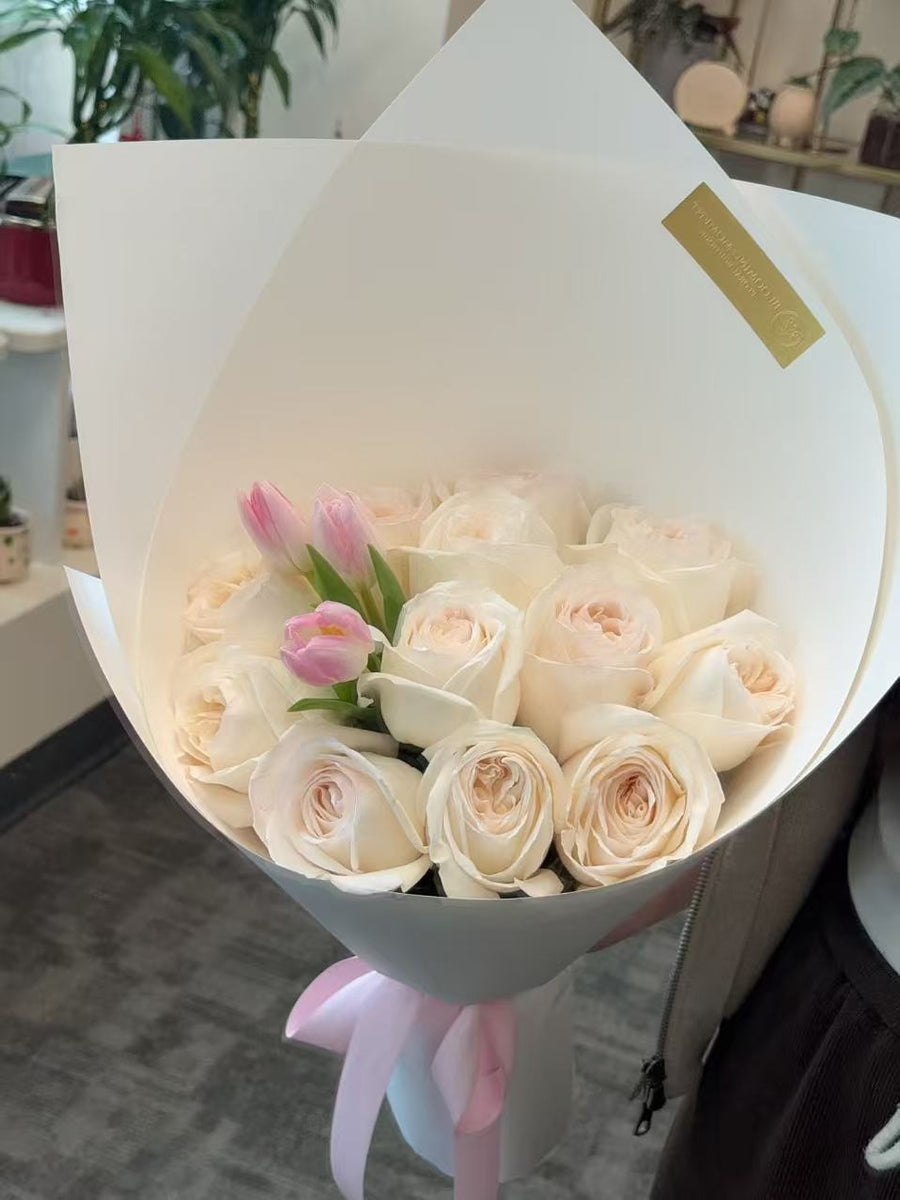 White O’Hara with Tulip