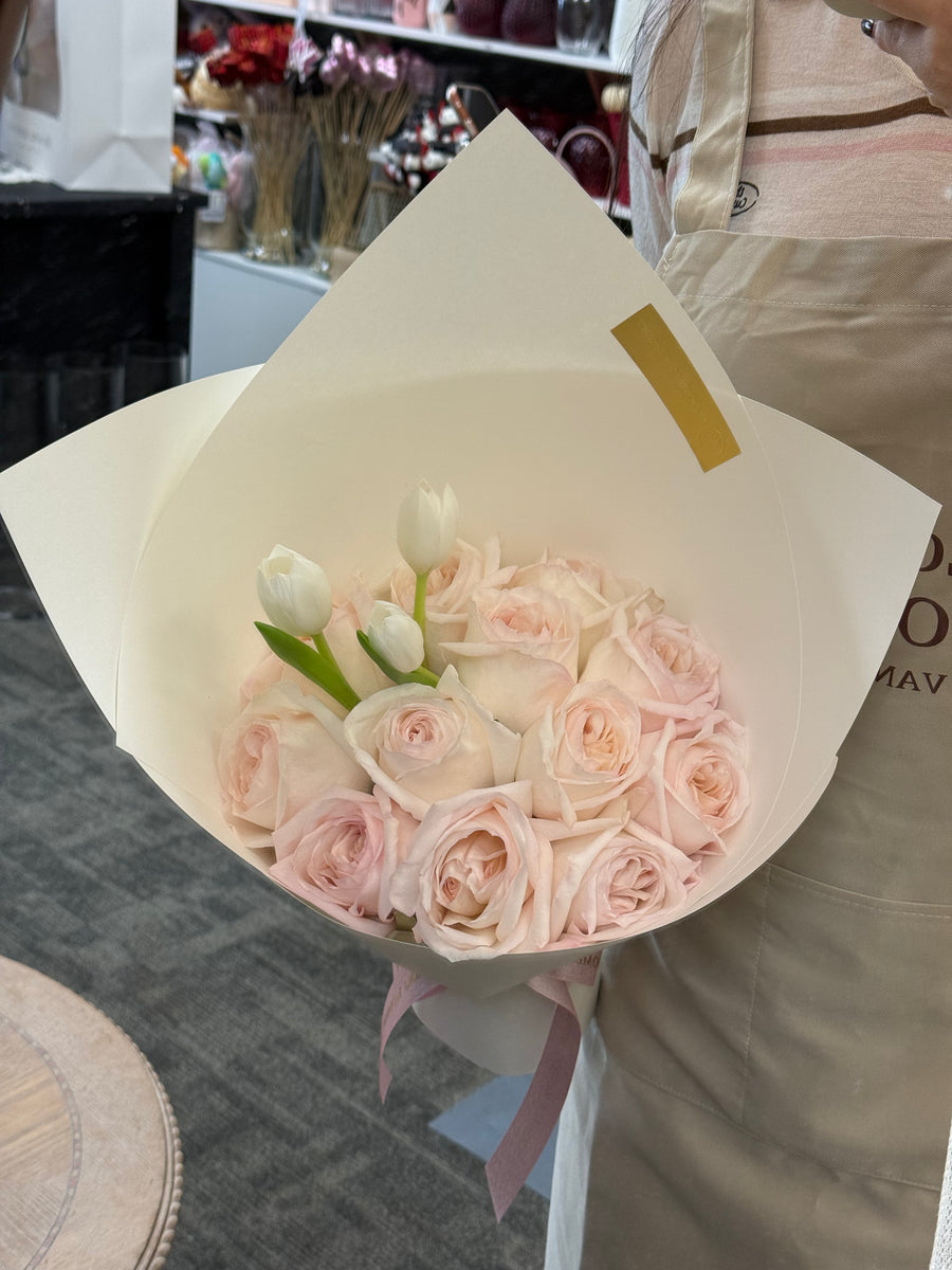 White O’Hara with Tulip