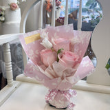 A Petal Note-Pink Rose Bouquet