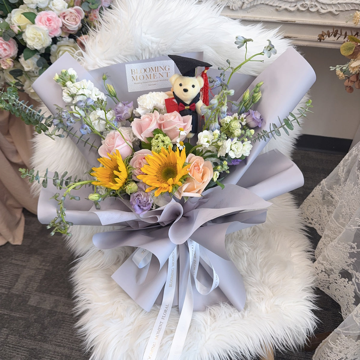 Bloom & Beyond-Graduation Bear Bouquet
