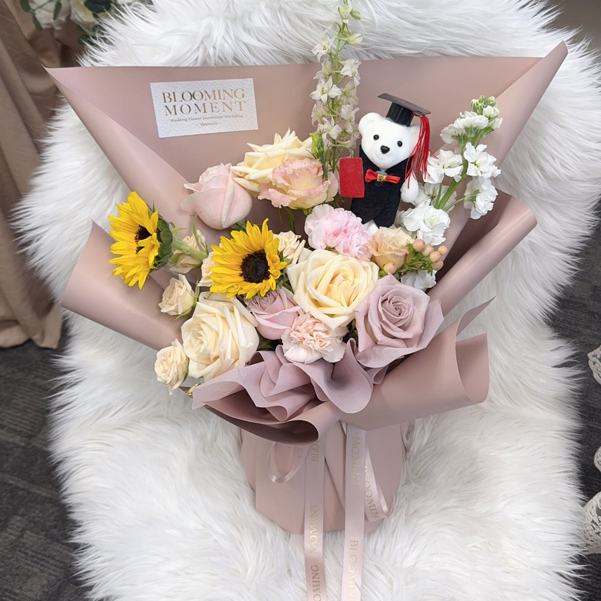 Sunlit Journey-Graduation Bear Bouquet