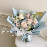 Cotton Candy Bloom-Mixed Flowers Bouquet